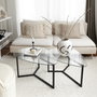Hanah Home Bellisimo - Black Juego de Mesa de Centro